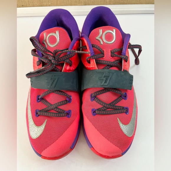 Nike KD 7 GS Color: Hyper Punch/Hyper Grape-Magnet Grey Size 7 Youth - Picture 3 of 13